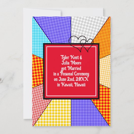 We deden het | We hebben de Eloped | Getrouwde aan Aankondiging (Achterkant)