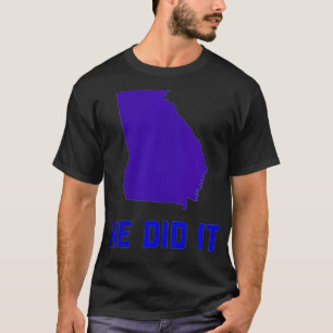 We deden het, we maakten van Georgië een blauw des T-shirt