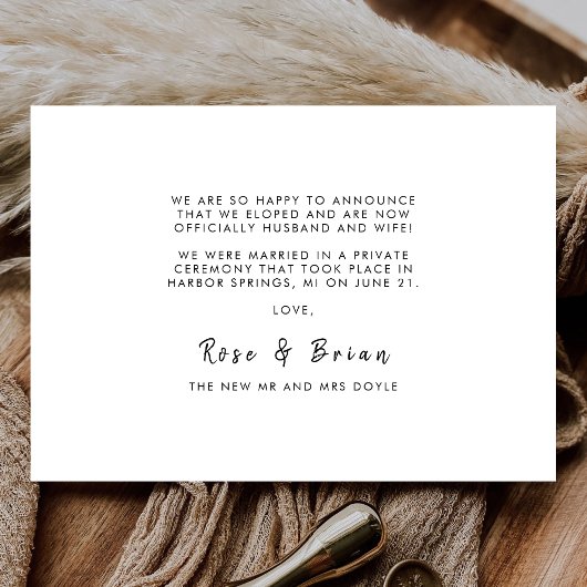 We deden moderne aangepaste foto bruiloft aankondi aankondiging