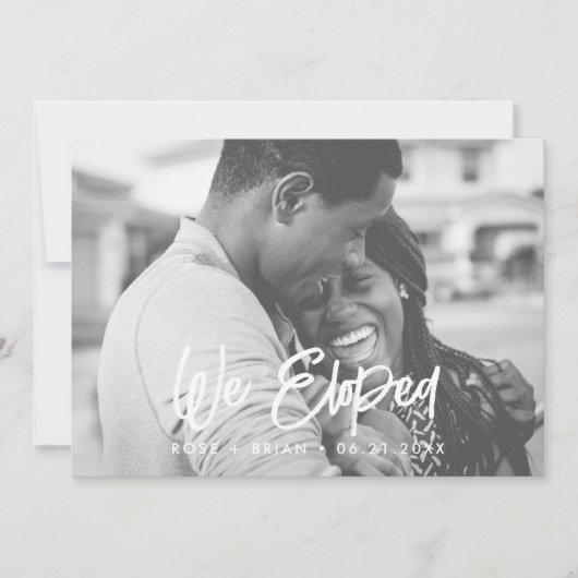 We deden moderne aangepaste foto bruiloft aankondi aankondiging (Voorkant)