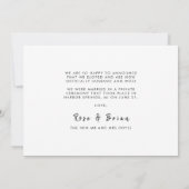 We deden moderne aangepaste foto bruiloft aankondi aankondiging (Achterkant)