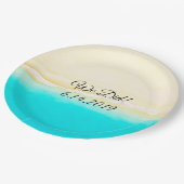 We deden Ocean Shore Blauwgroen Water  papier bord (Gekanteld)