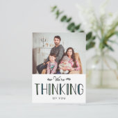 We denken aan je aankondiging Briefkaart (Staand voorkant)