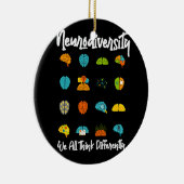 We denken allemaal anders in Shirt Auti Keramisch Ornament (Rechts)