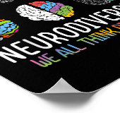 We denken allemaal anders in Shirt Auti Poster (Hoek)