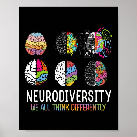 We denken allemaal anders in Shirt Auti Poster (Voorkant)