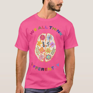 We denken allemaal anders vrienden uit de jaren 70 t-shirt