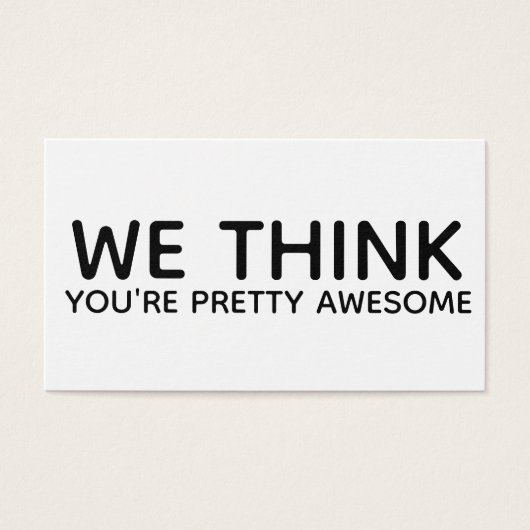 We denken dat je  Geweldige Cadeaubehuizing voor L Visitekaartje (Voorkant)