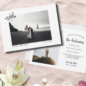 We Did Beach Just Married Elopement Foto Aankondiging