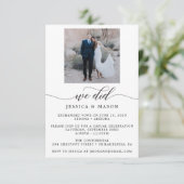 We Did - Feest Uitnodiging Eloped Aankondiging (Staand voorkant)