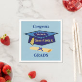 We Did It Class Blues Graduation Hat Servet (Insitu)