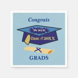 We Did It Class Blues Graduation Hat Servet
