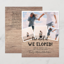 We Did It ELOPEMENT FOTO Huwelijksreceptie Budget