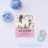 We Did It ELopement FOTO Huwelijksreceptie Budget Flyer (Enkel)