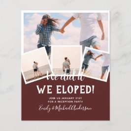 We Did It ELOPEMENT FOTO Huwelijksreceptie Budget Flyer