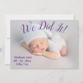 We Did It Foto Statistieken Script Geslacht Onbeke Aankondiging (Voorkant)