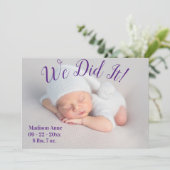 We Did It Foto Statistieken Script Geslacht Onbeke Aankondiging (Staand voorkant)