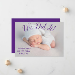 We Did It Foto Statistieken Script Geslacht Onbeke Aankondiging