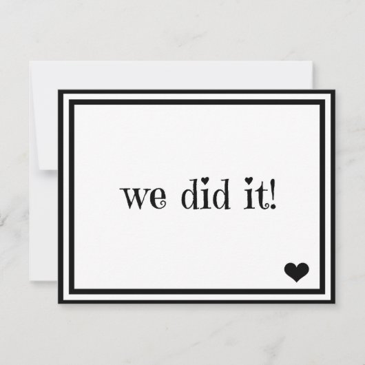 We Did It Kaart (Voorkant)