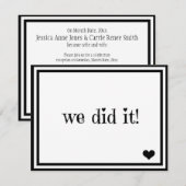 We Did It Kaart (Voorkant / Achterkant)