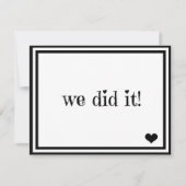 We Did It Kaart (Voorkant)