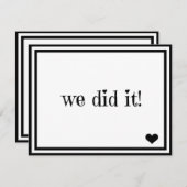 We Did It Kaart (Voorkant / Achterkant)