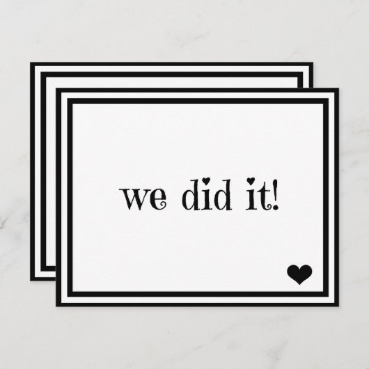 We Did It Kaart (Voorkant / Achterkant)