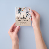 We Did It ONTLUCHT FOTO Huwelijk RECEPSIE Budget Flyer (Hand)