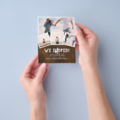 We Did It ONTLUCHT FOTO Huwelijk RECEPSIE Budget Flyer (Hand)