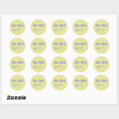 We Did It Paars en Geel Ronde Sticker (Vel)
