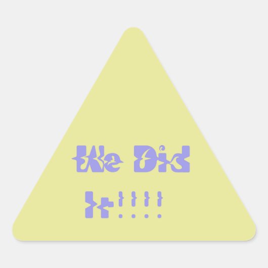 We Did It Paars en Geel Sticker (Voorkant)