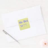 We Did It Paars en Geel Vierkante Sticker (Envelop)