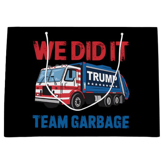 We Did It Team Afval Trump President 47 VS Groot Cadeauzakje (Voorkant)