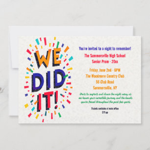 We Did It Uitnodiging