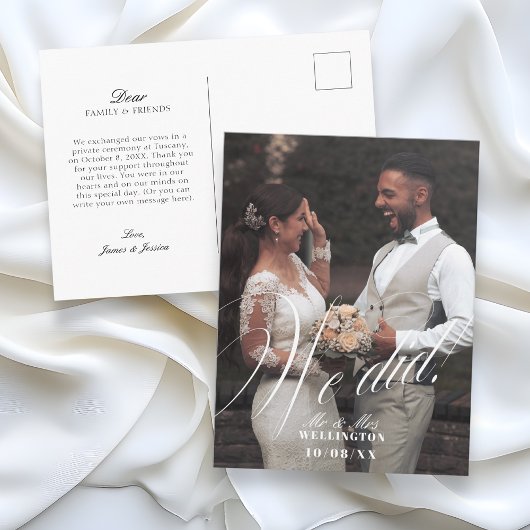 We did married Flat Announcement Card Aankondigingskaart