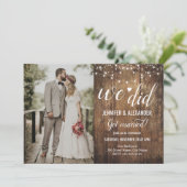 We Did Trouwreceptie Kaart (Staand voorkant)