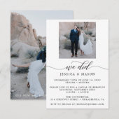 We Did - Uitnodiging Feestelijke Huwelijksaankondi (Voorkant / Achterkant)