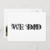 We Did Wedding Postcard Briefkaart (Voorkant / Achterkant)