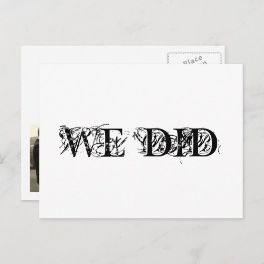 We Did Wedding Postcard Briefkaart (Voorkant / Achterkant)