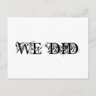 We Did Wedding Postcard Briefkaart