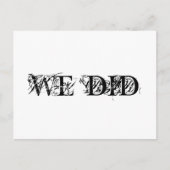 We Did Wedding Postcard Briefkaart (Voorkant)