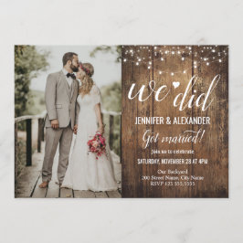 We Did Wedding Reception Kaart