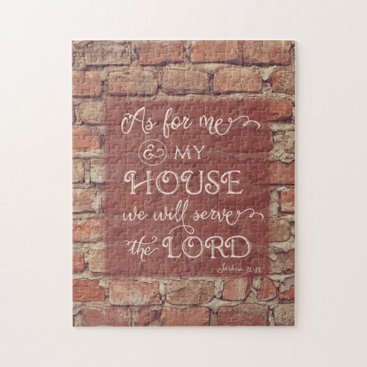 We dienen de Heer - Joshua 24:15 Legpuzzel (Verticaal)