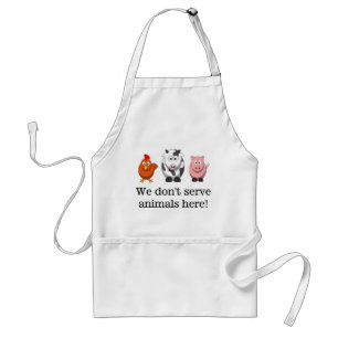 We dienen geen dieren die vegetariër Vegan Apron k Standaard Schort