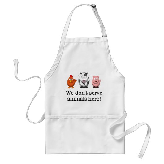 We dienen geen dieren die vegetariër Vegan Apron k Standaard Schort (Voorkant)