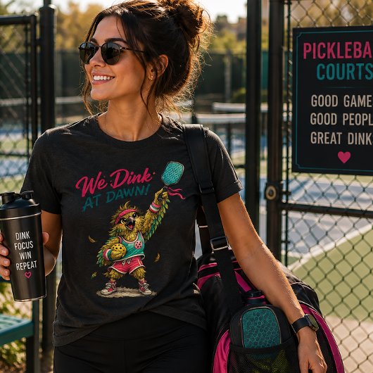 We Dink Bij Dageraad Grappige Kea Pickleball Tri-Blend Shirt
