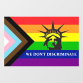 We discrimineren niet", LGBT Gay-Friendly Business Raamsticker (Vel)