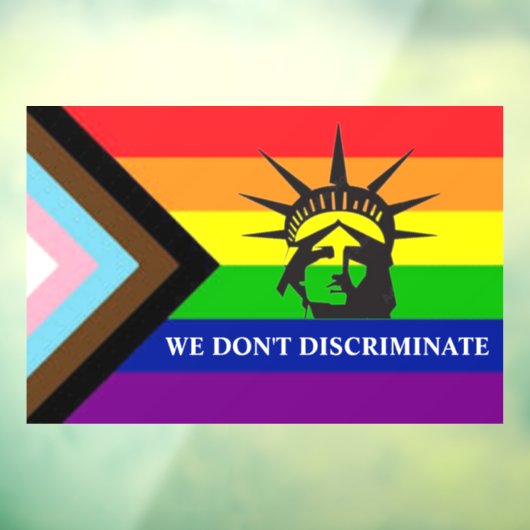 We discrimineren niet", LGBT Gay-Friendly Business Raamsticker (Vel 3)