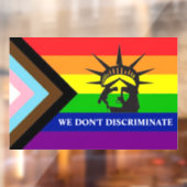 We discrimineren niet", LGBT Gay-Friendly Business Raamsticker (Vel 2)