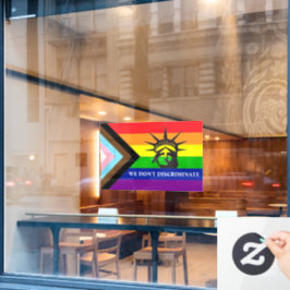 We discrimineren niet", LGBT Gay-vriendelijke onde Raamsticker